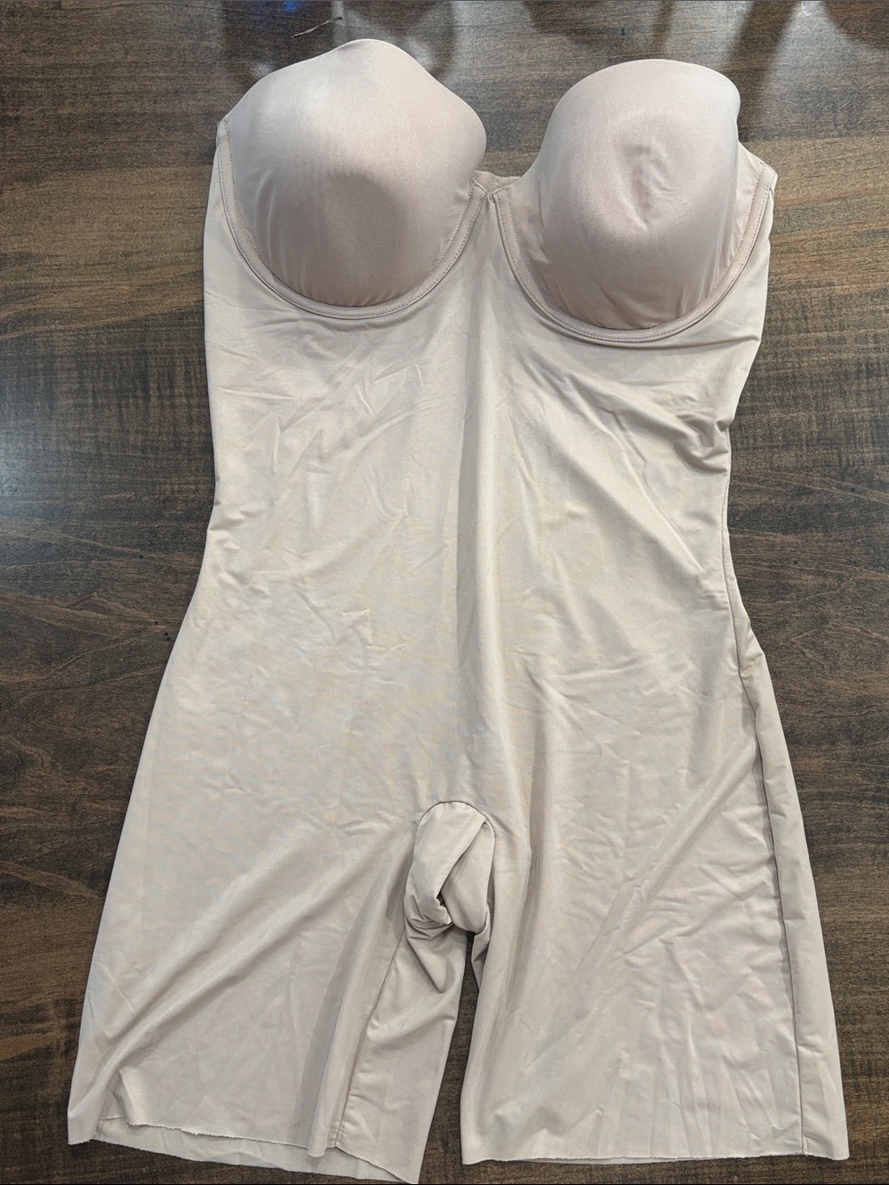 Strapless Shaping Bodysuit in Light Beige